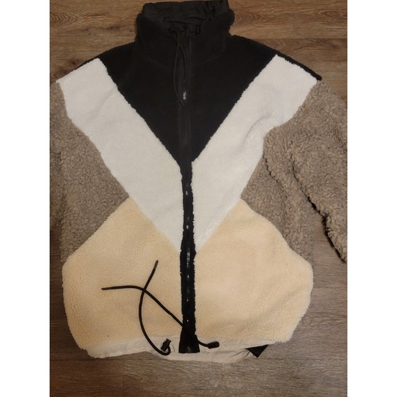 Urban Outfitter Colorblock Powder Parka Womens Oversized S Shearling Relaxed‎ - Picture 1 of 9